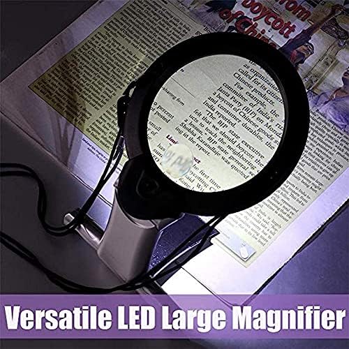 KNOXC Magnifiers, הוביל 8X 20X זכוכית מגדלת מלחציים המנורה 105Mm דיבורית עדשה מתקפלת אור,דלפק, שולחן,