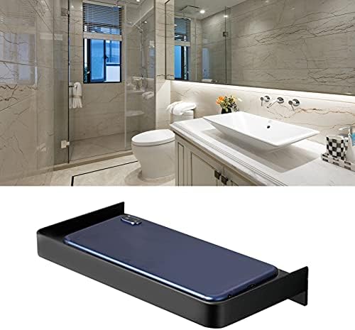 מתלה לשירותים, מבנה יציב פשוט ומסוגנן קיר משטח רכוב על מדף טלפון ציוד אמבטיה נירוסטה לטלפון סלולרי