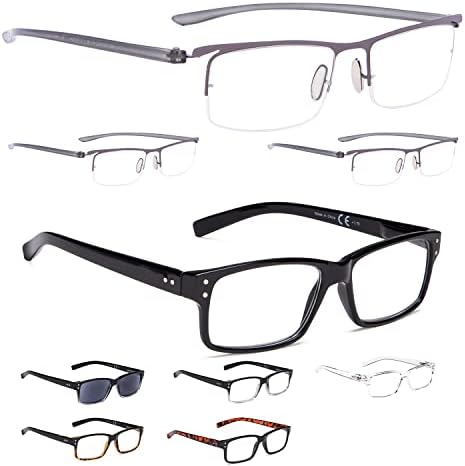 לור 3 חבילות חצי שפת קריאת משקפיים + 6 חבילות קלאסי קריאת משקפיים