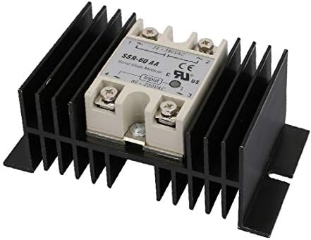 X-DREE AC 80-250V קלט ל- AC 24-380V פלט 60A שלב יחיד ממסר מצב מוצק W בסיס חימום (CA 80-220V אנטראדה