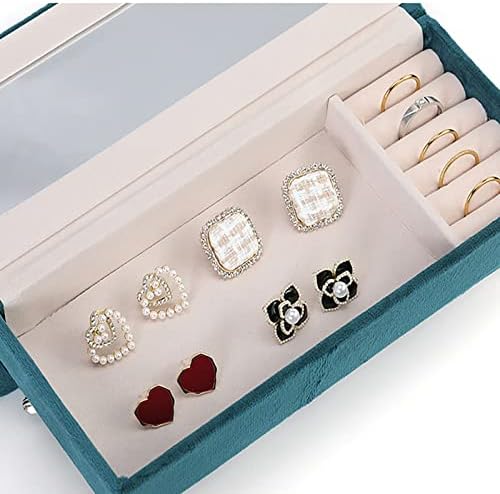 Lacheia קופסא תכשיטים קטנים תכשיטים תכשיטים מארז נסיעות ניידים ארגזי ארגזי עגילי טבעות שרשראות