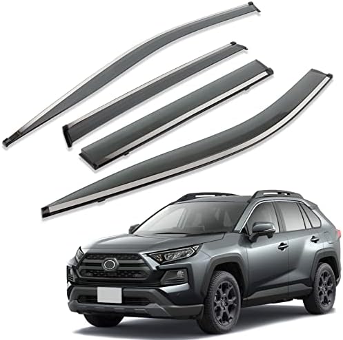 PSLER 4PCS חלון צדדי חלון מגן מגן חלון הוספה עבור RAV4 2020-2023 אביזרי רכב שומרי גשם מגן חלונות