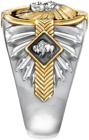הודי ראשי טבעת, אינדיאני הודי ראשי ראש טבעת לגברים, ויקינג שור בעלי החיים טבעת הודי שבטי ראשי