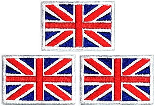 קליינפלוס 3 יחידות. 1.1 על 1.6 אינץ'. מיני בריטי איחוד שקע דגל תיקון המדינה לאומי דגל רקום אפליקצית תג