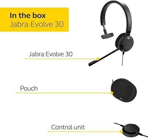 Jabra התפתח 30 II צוותים מונו מ.ס. - אוזניות Communicaton המקצועיות