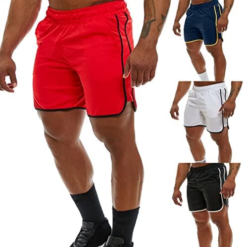 מכנסיים קצרים של SESHERY Mens, מכנסי אימון לגברים נמתחים מפעילים מכנסיים קצרים קצרים וקצרים קלים