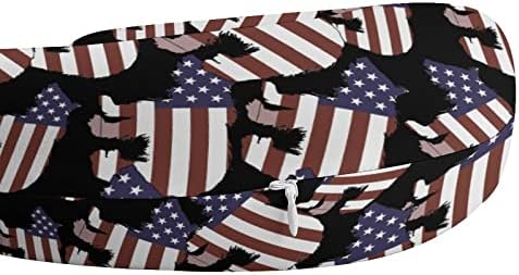 דגל דגל אמריקאי נוסע בצוואר נסיעות כרית זיכרון קצף U מעצבת כרית מטוס לתמיכה בראש