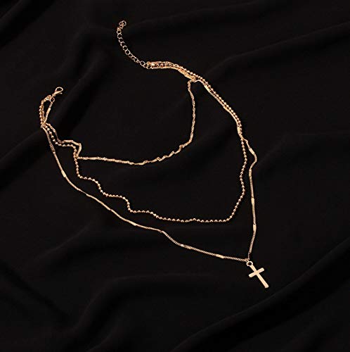 אדפליקו בוהו ישו תליון שכבות שרשרת זהב חרוז שרשראות שרשרת תכשיטים לנשים ולבנות