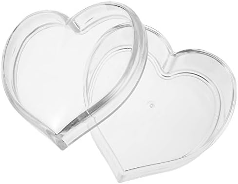 תיבת תכשיטים של קאבילוק תצוגת תכשיט קטנה צורה לבורה צורת לב אקריליק מארגן קופסת אוצר לשולחן העבודה שולחן