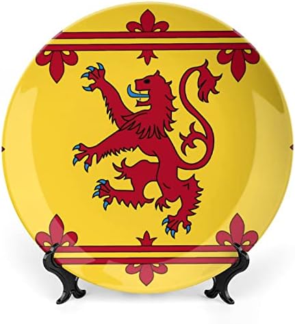 סקוטלנד סקוטלנד סקוטי אריה עצם קרמיקה סין צלחות דקורטיביות עם קישוטים לתלייה של צלחות ארוחת ערב