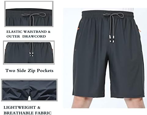 בני שיאולונגרן מכנסי ריצה אתלטיים קלים מהירים יבשים מכנסי אימון למכנסי כושר טיולים עם כיסי רוכסן