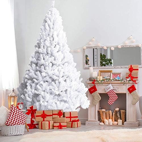 עץ חג מולד מלאכותי 6.8ft לא מנותק אורן עץ חג המולד של אשוחית עם פרימיום עם עמדת מתכת מתקפלת מושלמת לקישוט