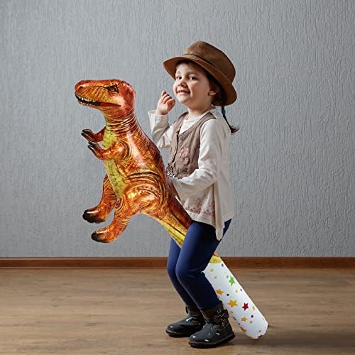 הונוסון 3 יחידות מקל סוס דינוזאור מקל סוס מתנפח בעלי החיים מקלות דינוזאור על מקל עבור בני בנות דינוזאור