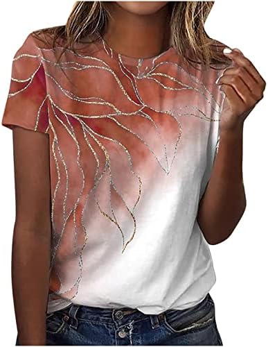 2023 Blusa de Manga Corta Tops Camiseta de Cuello Redondo Para Mujer Camisetas pliegue expleso tela