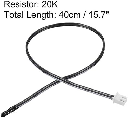 UXCell 5 PCS 20K NTC Thermistor בדיקה 15.7 אינץ