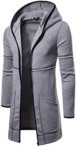 מעילי HERMJ לגברים 2022 אופנה רזה אופנה מגדי ברדס מעיל מעיל מעיל סולידי קרדיגן שרוול ארוך חולצה חולצה