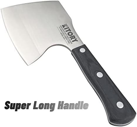 קליבר בשר סופר כבד ק5 + סכין טאנג פרו נקירי מלאה סכין ירקות 6.5 אינץ ' מטד07