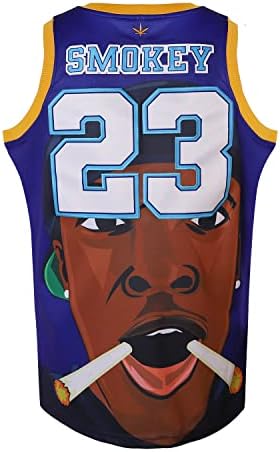 ג 'רזי כדורסל גברים 23 כחול, קוספליי שנות ה -90 בגדי היפ הופ תפור סרט חולצת ספורט אתלטית ג' רזי