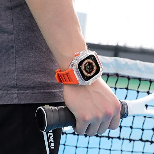 ערכת Mod KGFCE עבור Apple Watch Ultra 49 ממ סדרת כיסוי מגן 8 7 6 6 5 4 SE צמיד צמיד רצועת שעון קלה חובה קלה