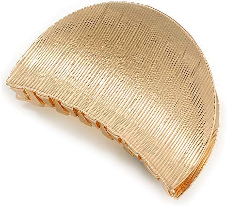 טון זהב של Avalaya מתכת טופר שיער סהר שרוט/מהדק - 60 ממ לרוחב
