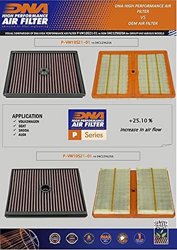 DNA תואם מסנן אוויר בעל ביצועים גבוהים עם TOLEDO 1.0L בנזין PN: P-VW10S21-01