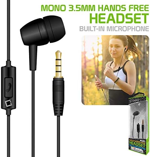 Pro Mono Earbud תואם ללא ידיים ל- ASUS TUF Gaming VG27AQ1A שלך עם מיקרופון מובנה ושמע בטוחים וברורים