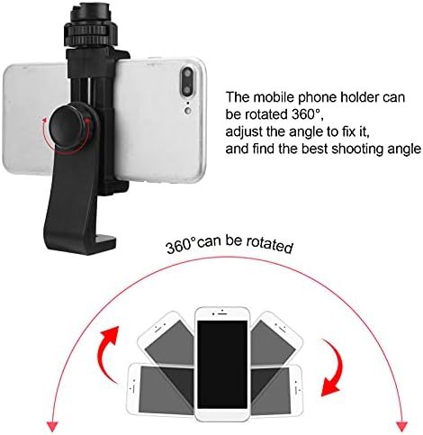 01 טלפון חצובה קליפ, טלפון חצובה סוגר תכליתי נייד שחור להרחבה 360 תואר סיבוב עם נעל חמה הר עבור סלפי