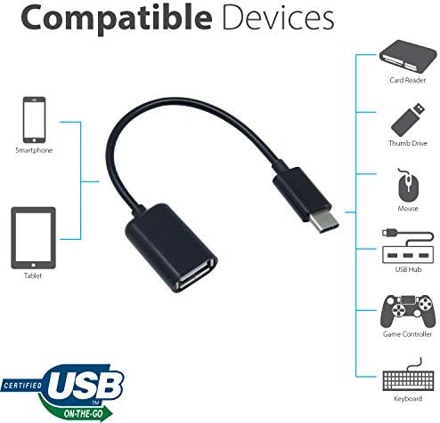 מתאם OTG USB-C 3.0 תואם ל- Sony WH-CH710N שלך לפונקציות מהירות, מאומתות, מרובות שימוש, כמו מקלדת, כונני אגודל,