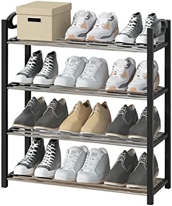 מתלה נעליים עומדות בחינם עמדת נעליים 4 שכבות 12-16 מארגן נעליים זוגות קלות מכלול ערימה מדף אחסון