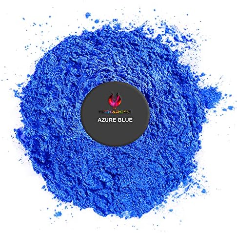 אבקת נציץ כחולה תכלת לשרף אפוקסי 56 גרם / 2oz. צנצנת - Techarooz 2 טון שרף צבע אבקת פיגמנט צבע לשפתון,