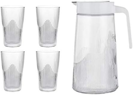 זכוכית קאבילוק מדידה כוסות סיר עם כוסות שתייה קרה קנקן מים סיר מים עם כוסות למטבח ביתי מדידה כוס כוס תה סט כוס