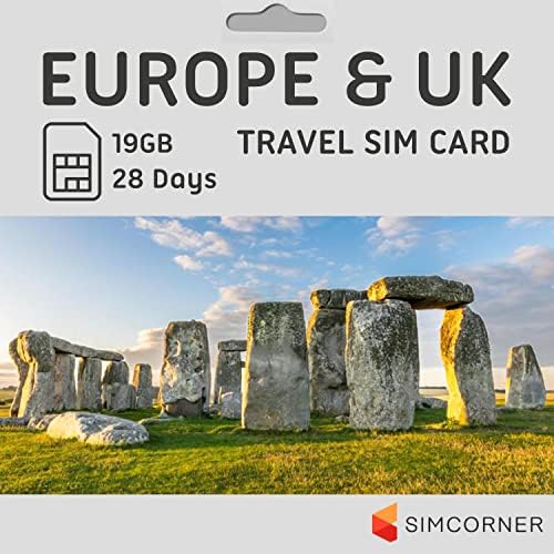כרטיס סים נסיעות באירופה בבריטניה - כרטיס SIM בתשלום מראש עם נתונים ודקות בלתי מוגבלות למספרים של האיחוד האירופי