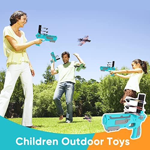 צעצוע של מטוס ל -4 5 צעצוע חיצוני בן 6 לילדים בגילאי 4-8 עם 10 מחשבונים דאוני קצף מטוסים משגר משחקי