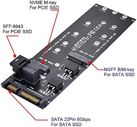 NFHK SFF-8643 ל- U2 ערכת NGFF M-KEY עד HD MINI SAS NVME PCIE SSD SATA מתאם ללוח האם