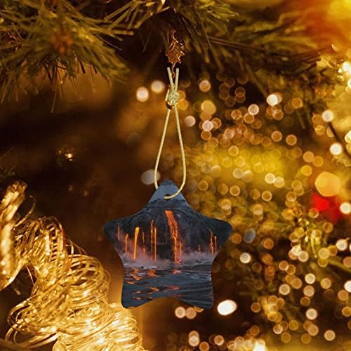 קילאויאה הר הגעש 2022 תליון קרמיקה לחג המולד לקישוט עץ חג המולד