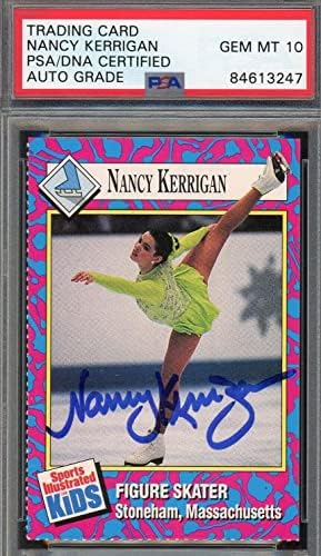 ננסי קריגן חתימה משנת 1993 ספורט אילוסטרייטד קלף חתום כרטיס PSA Auto 10 - תמונות אולימפיות עם חתימה
