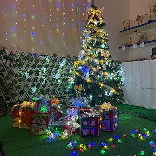 קישוטים לחג המולד, 16.5ft 50 עץ חג המולד אורות סרט חג המולד קישוטי עץ חג המולד אורות סרט מופעלים על