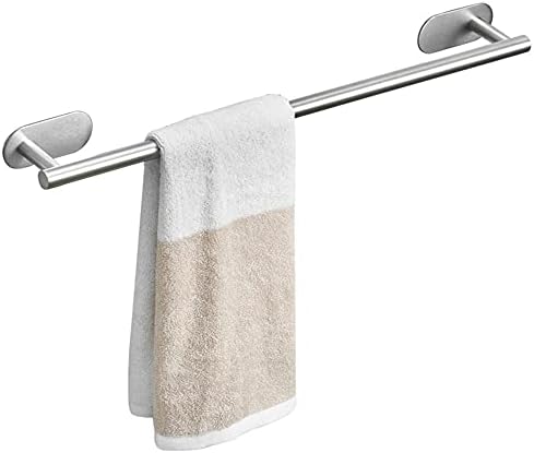 קיר מגבת קיר מתלה מגבות ללא קידוח מחזיק מגבות נירוסטה מוט דבק עצמי לחדר אמבט