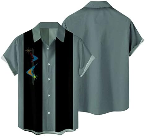 ZDFER פלוס חולצות בגודל לגברים חולצת חוף הוואי בהוואי שרוול קצר כפתור מזדמן, חולצות רגילות בכושר קיץ חולצות