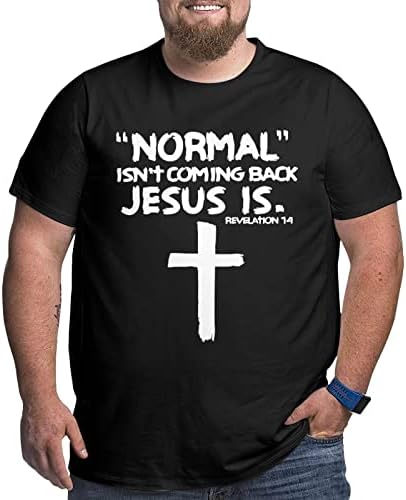 נורמלי לא חוזר אבל ישו הוא התגלות גברים בגודל גדול חולצות טריקו אופנה שרוול קצר חולצות טיף הופ