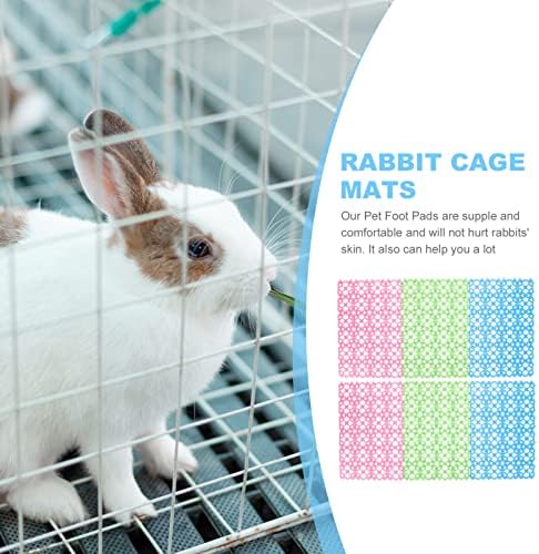 IPETBOOM 6 יחידות ארנב פלסטיק מחצלת כלוב ארנב נושם מחצלת רצפת ארנב נשימה מחצלות מנוחה דליפות רפידות מים