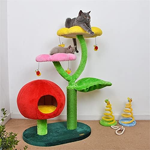 פטריות חתולי קן פרח חתולי טיפוס מסגרת חתולי קן חתול עץ שני-ב-אחד סיסל עמוד חתולים שחיקה טופר פרח חתולים