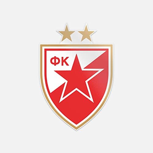 הכוכב האדום בלגרד סרביה כדורגל כדורגל מכונית מכונית מדבקה ויניל מדבקה - צד ארוך יותר 3 ''