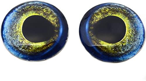 העיצובים החרוזים של מייגן מוריי צלופח עיני זכוכית זכוכית ריאליסטית כחולה ירוק כחול צהוב 6 ממ עד 60 ממ תכשיטים