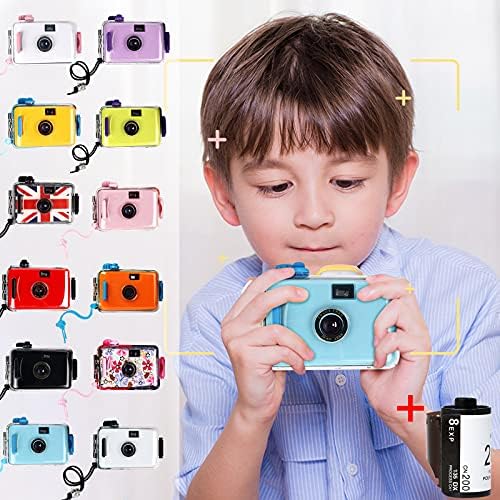 2 רטרו 35 ממ חד פעמי סרט מצלמה ידנית טיפש אופטי מצלמה ילדים מתנות