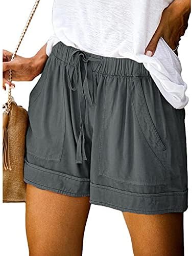 תלבושות אחיזה של קיץ תלבושות מכנסיים קצרים מכנסיים קצרים לנשים כיסו מכנסיים קצרים רופפים מזדמנים מותניים
