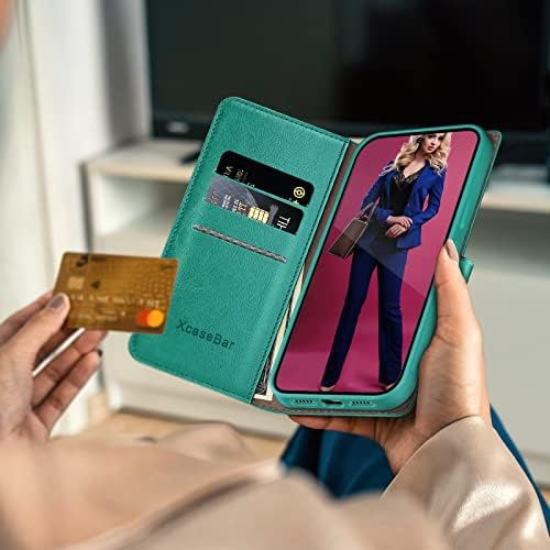 Xcasebar 2-in-1 ניתנת לניתוק עבור סמסונג גלקסי S22 5G ארנק עם 【חסימת RFID】 מחזיק כרטיסי אשראי, הפליפ פוליו ספר