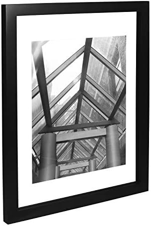 מסגרת תמונה זכוכית צפה של Malden 8x10, מיועדת לתצוגה 5x7 תמונה צפה, גודל זכוכית 8x10, שחור