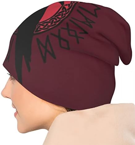 Alptec Viking Beanie Hat Cap 3D הדפס כובע כפיות רך רך