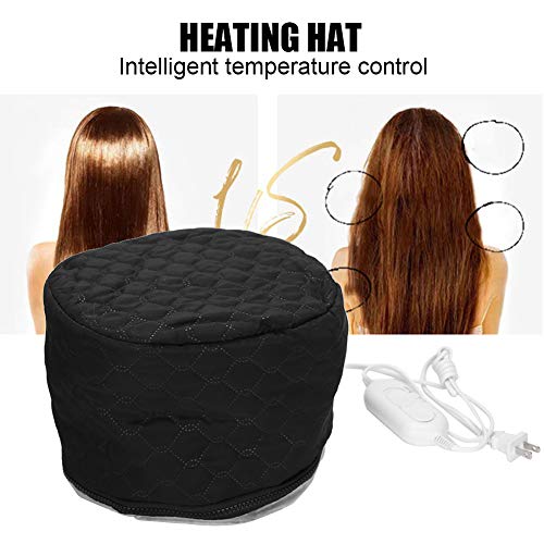 כובע חימום חשמלי ביתי, תקע אמריקאי חם מתכוונן 110 וולט, כובע לטיפול בשמן, לטיפול בשיער, כובע חימום ספינת קיטור
